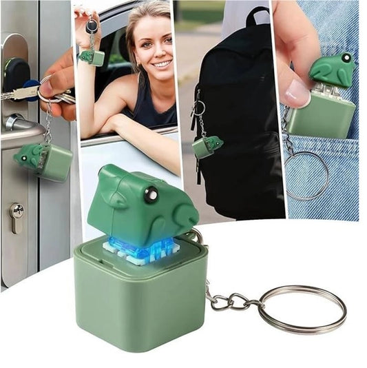 Frog Croaking Keychain with Sound LED Light Key Chain (Pack of 1)